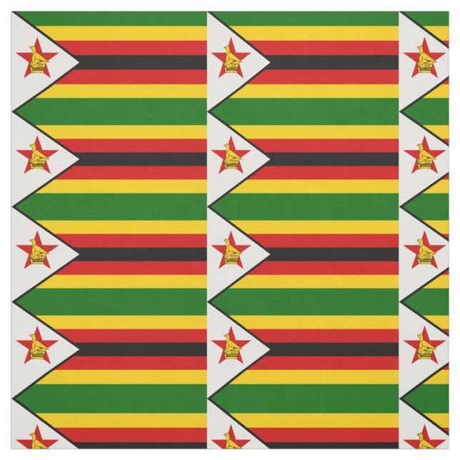 Tissu Drapeau du Zimbabwe patriotique (Échantillon)
