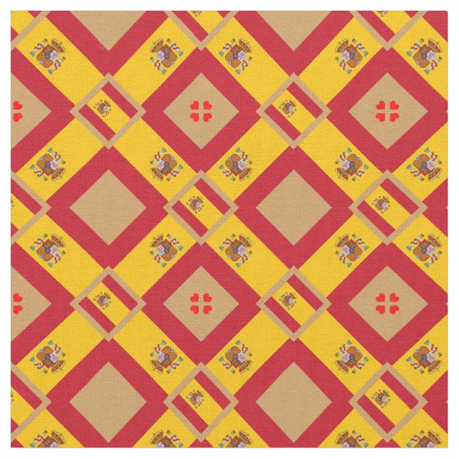 Tissu Drapeau espagnol et mode tissus branchés espagnols (Fermer)