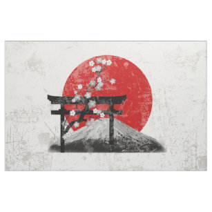 Tissu Drapeau et symboles du Japon ID153