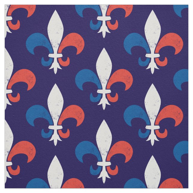Tissu Drapeau français Fleur de Lys (Échantillon)