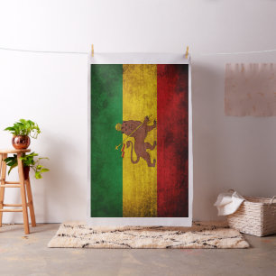 Tissu Drapeau grunge vintage de Rastafarian