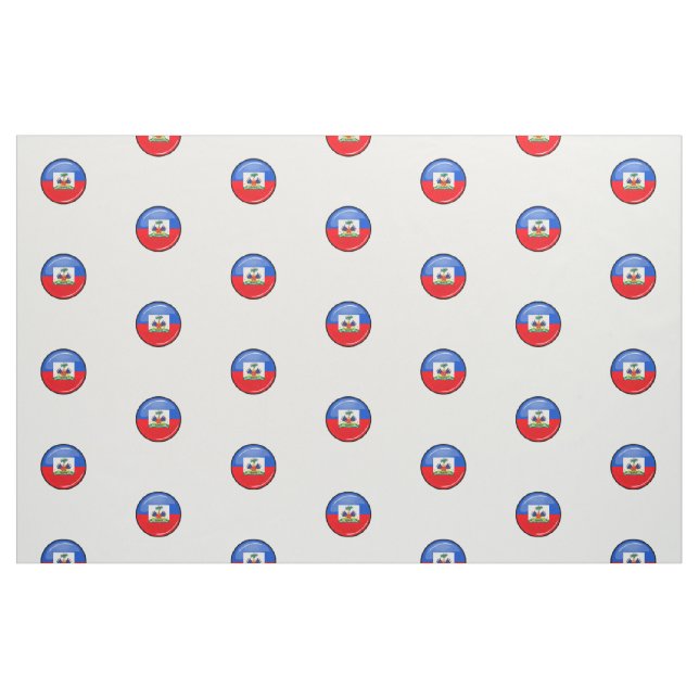 Tissu Drapeau haïtien rond brillant (Fat Quarter)