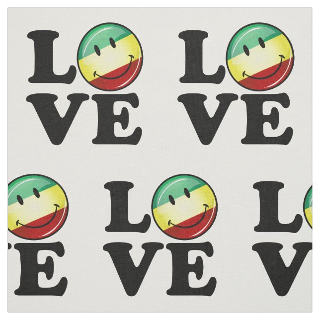 Tissu Drapeau heureux de Rasta d'amour de Rastafarian (Échantillon)