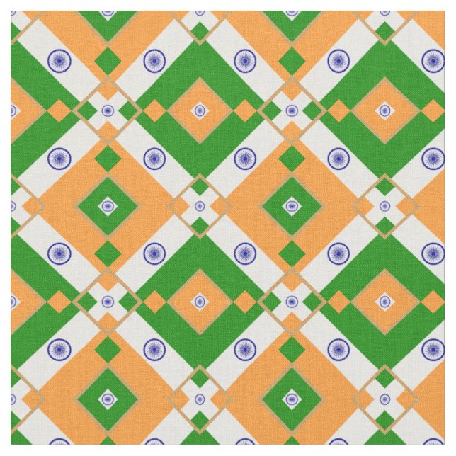 Tissu Drapeau indien et mode de tissus branchés indiens (Fermer)