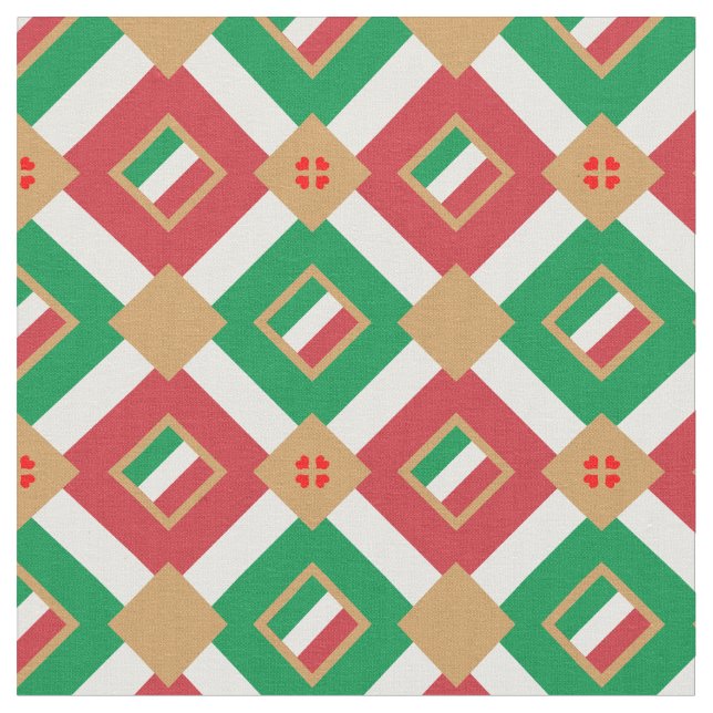 Tissu Drapeau italien et mode textile branché italien (Fermer)