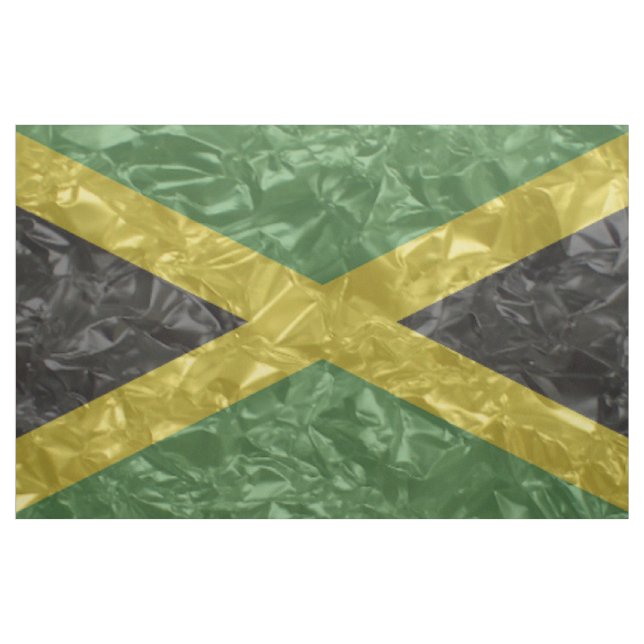 Tissu Drapeau jamaïcain - Crinké (Yard)