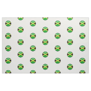 Tissu Drapeau jamaïcain rond brillant