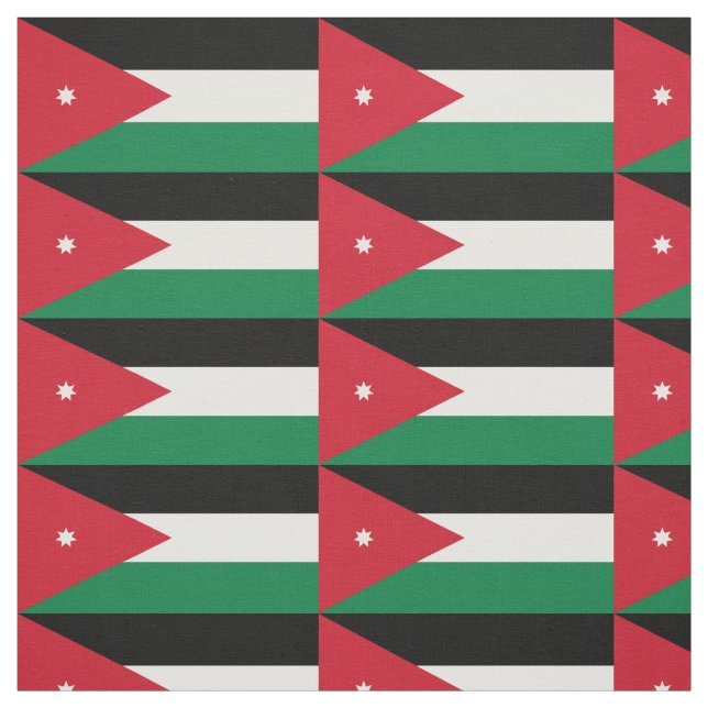 Tissu Drapeau Jordanie (Échantillon)