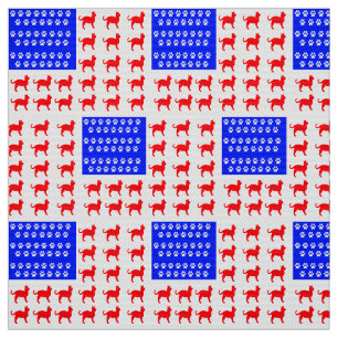 Tissu Drapeau mât et chat