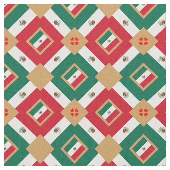 Tissu Drapeau mexicain et mode textile branché du Mexiqu (Fermer)