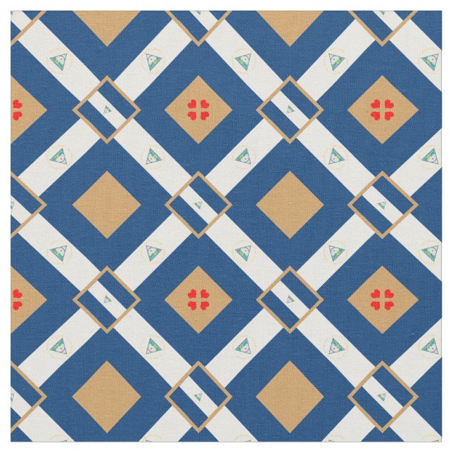 Tissu Drapeau nicaraguayen et mode textile branchée (Fermer)