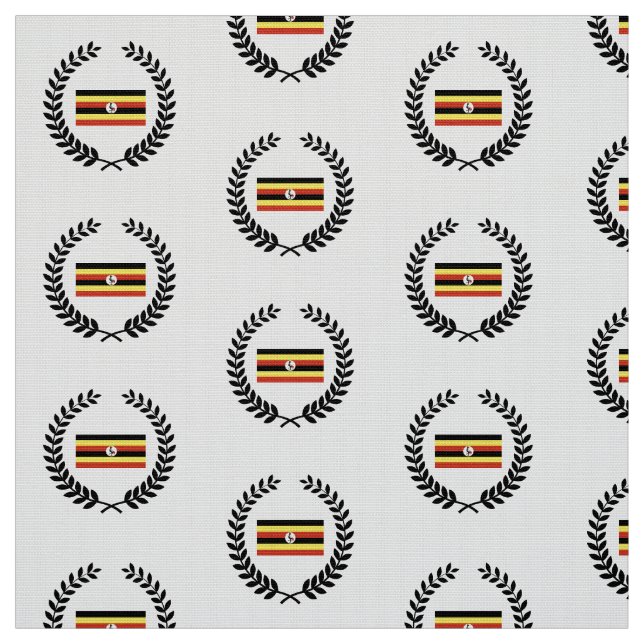 Tissu Drapeau ougandais (Échantillon)