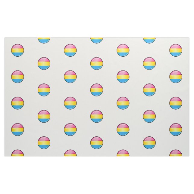 Tissu Drapeau Pansexual rond brillant de fierté (Fat Quarter)