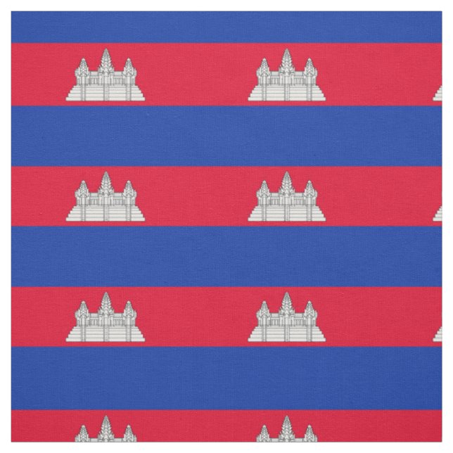 Tissu Drapeau patriotique cambodgien (Échantillon)