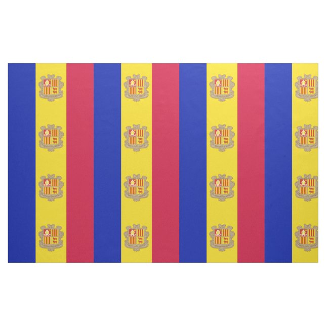 Tissu Drapeau patriotique d'Andorre (Fat Quarter)