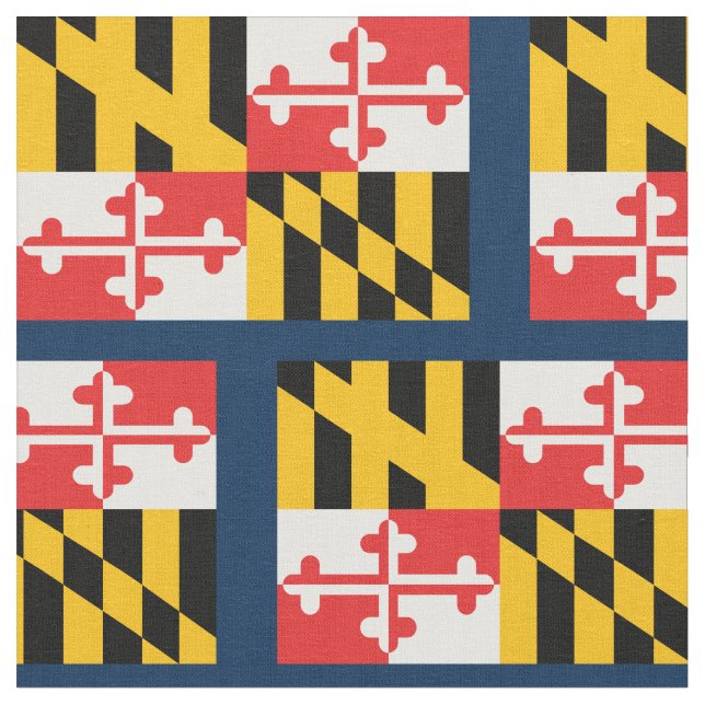 Tissu Drapeau patriotique de l'État du Maryland (Fermer)