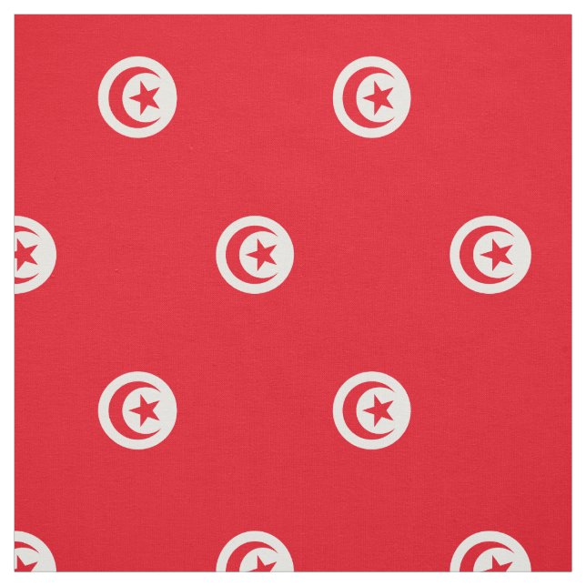 Tissu Drapeau patriotique de Tunisie (Échantillon)