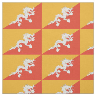 Tissu Drapeau patriotique du Bhoutan