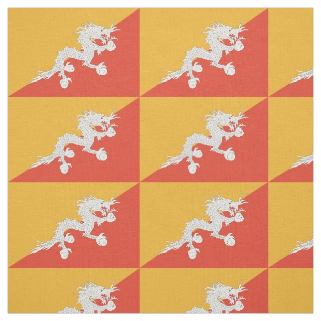 Tissu Drapeau patriotique du Bhoutan (Échantillon)