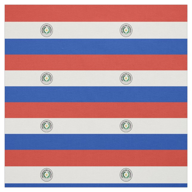 Tissu Drapeau patriotique du Paraguay (Échantillon)