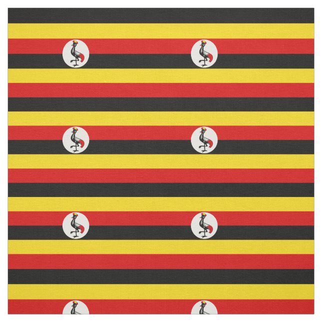 Tissu Drapeau Patriotique Ouganda (Échantillon)