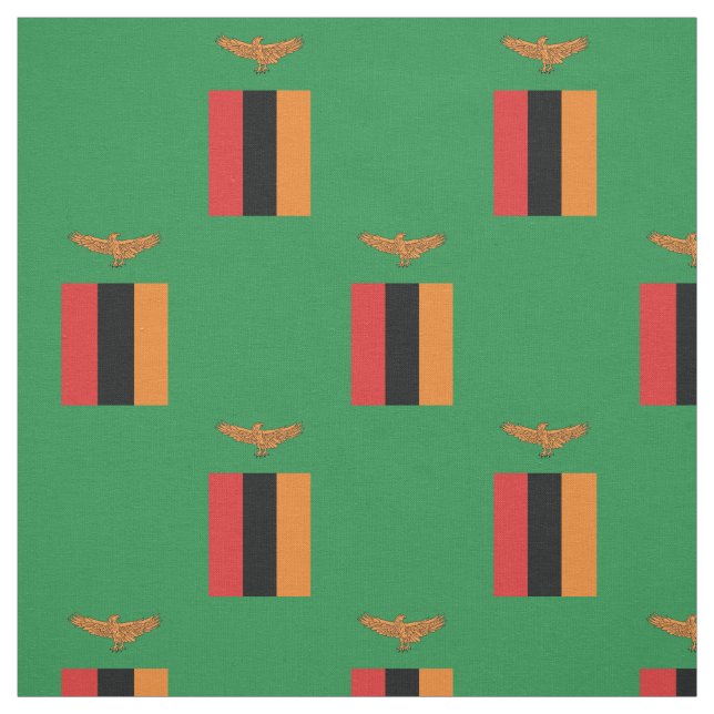 Tissu Drapeau patriotique zambien (Échantillon)