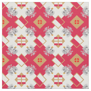 Tissu Drapeau polonais et aigle polonais, mode tissus br