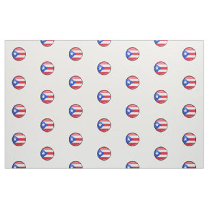 Tissu Drapeau porto-ricain rond