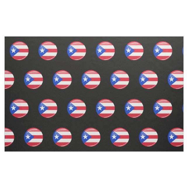 Tissu Drapeau porto-ricain rond (Fat Quarter)