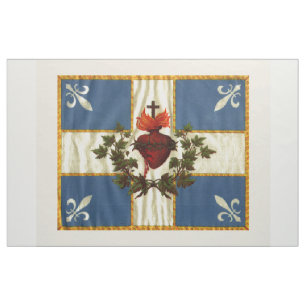 Tissu Drapeau Québec antique Carillon Sacré-Cœur