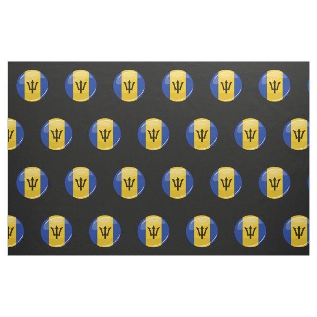 Tissu Drapeau rond brillant des Barbade (Fat Quarter)