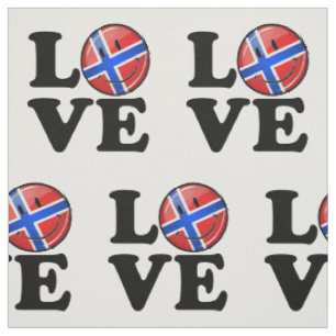 Tissu Drapeau souriant de l'amour de la Norvège
