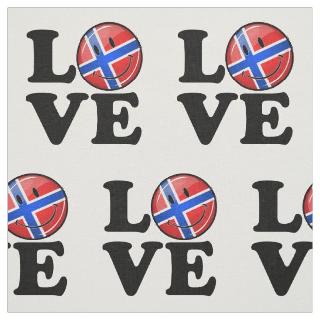 Tissu Drapeau souriant de l'amour de la Norvège (Échantillon)