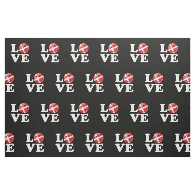 Tissu Drapeau souriant du Danemark (Fat Quarter)