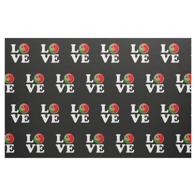 Tissu Drapeau souriant Love Portugal (Fat Quarter)