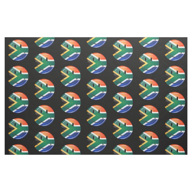 Tissu Drapeau sud-africain glacé (Fat Quarter)