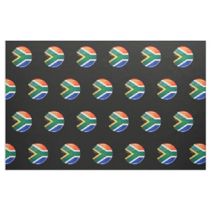 Tissu Drapeau sud-africain rond brillant