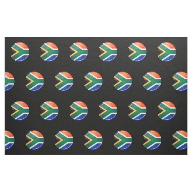 Tissu Drapeau sud-africain rond brillant (Fat Quarter)