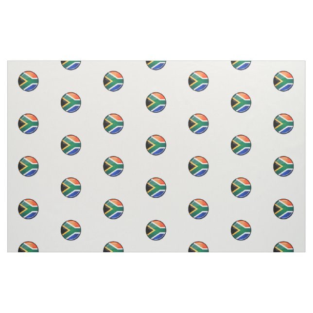 Tissu Drapeau sud-africain rond brillant (Fat Quarter)
