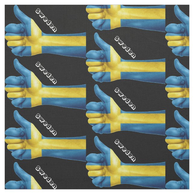 Tissu Drapeau Suédois À La Main (Échantillon)