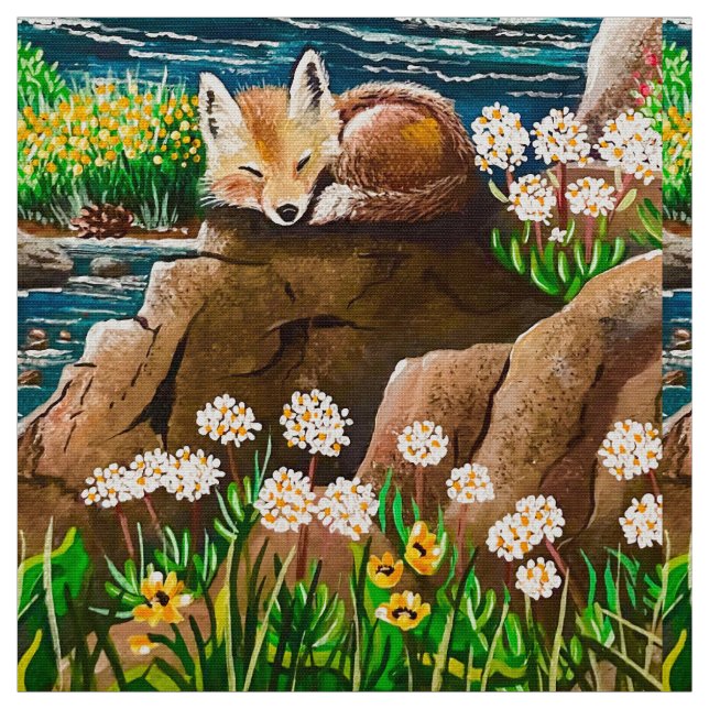 Tissu Dreaming of Fun Fox Fabric (Échantillon)