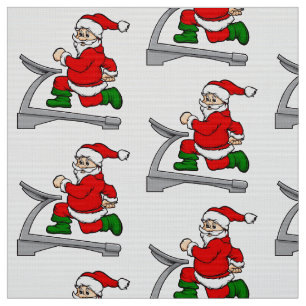 Tissu drôle de tapis de course santa claus