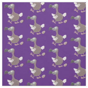 Tissu Drôle dessin animé d'oiseau de dodo