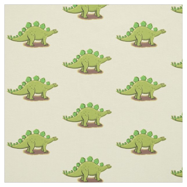 Tissu Drôle stegosaurus dinosaure dessin animé (Échantillon)