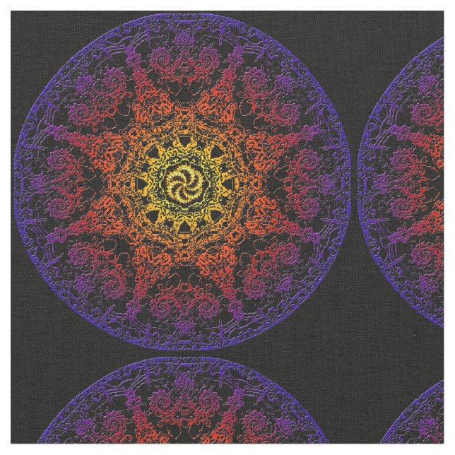 Tissu du coton peigné par Chakra de Kala (56" (Fermer)