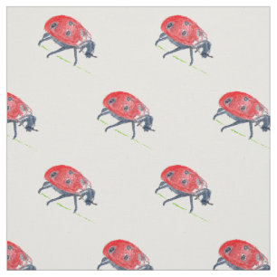 Tissu du coton peigné par coutume de coccinelle