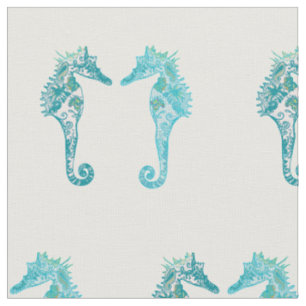 Tissu du coton peigné par hippocampe (56" largeur