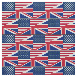 Tissu du drapeau britannique américain à deux cito