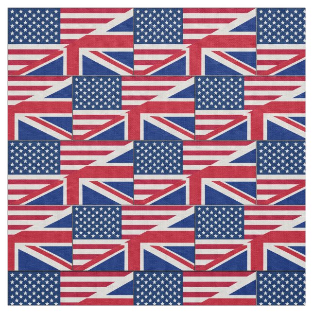 Tissu du drapeau britannique américain à deux cito (Échantillon)