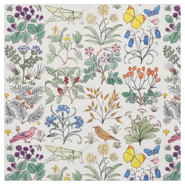 Tissu du jardin de l'apothicaire de Voysey (Échantillon)